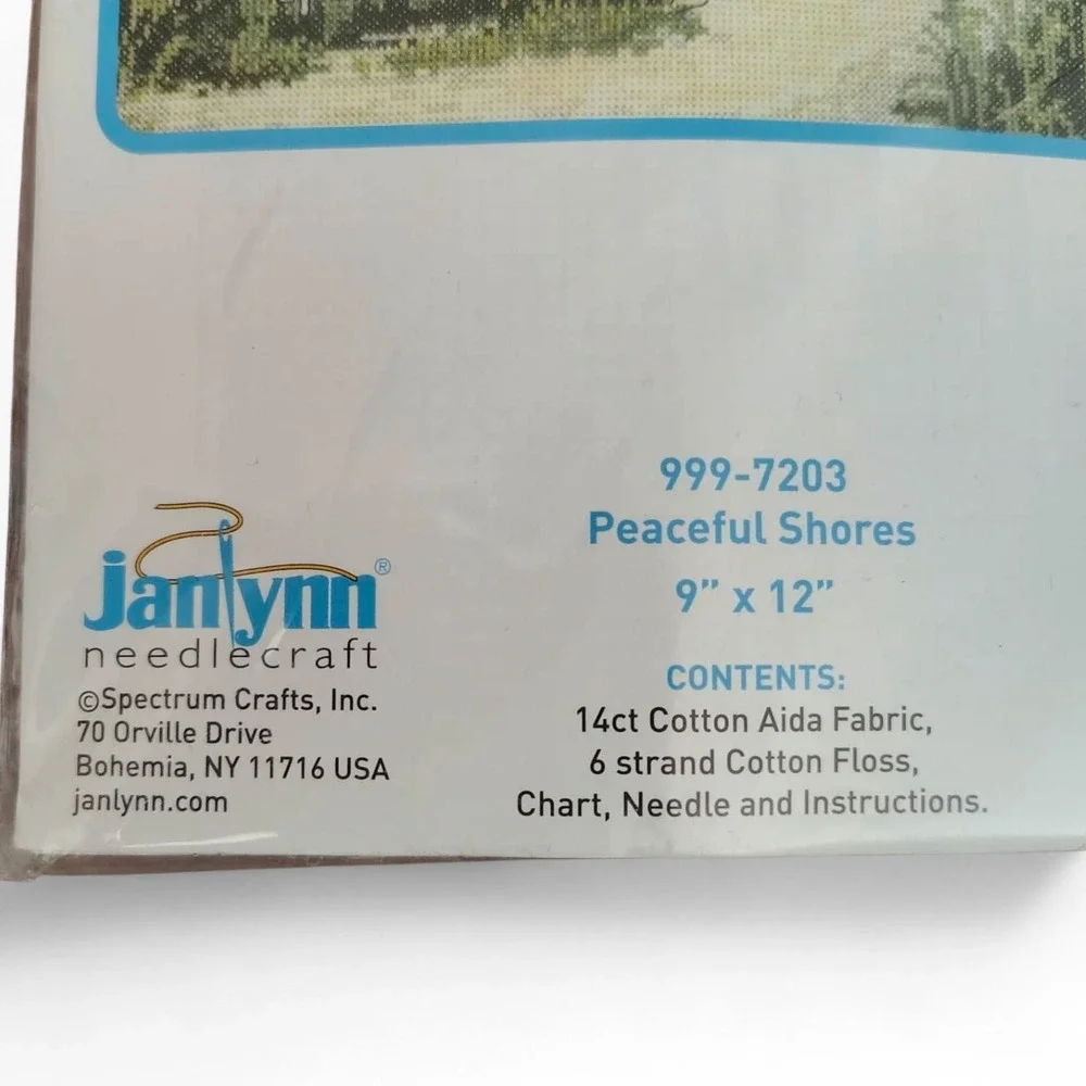 Janlynn Peaceful Shores Cross Stitch Kit 999-7203 Lighthouse Isaiah 43:2 9x12